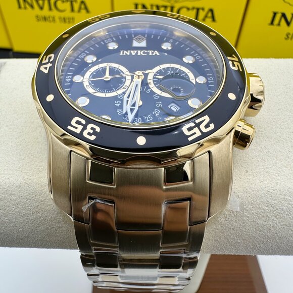 NEW Invicta Men's Pro Diver Scuba Chronograph Stainless Steel Black Dial Watch!! - Picture 5 of 9